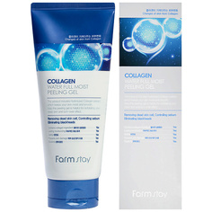 FARMSTAY Гель для умывания отшелушивающий увлажняющий с коллагеном Collagen Water Full Moist Peeling Gel