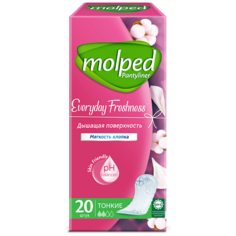 Прокладки ежедневные MOLPED Ежедневные прокладки женские гигиенические Everyday Freshness, 2 капли, 20шт 20.0