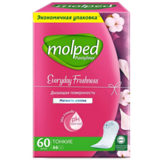 Прокладки ежедневные MOLPED Ежедневные прокладки женские гигиенические Everyday Freshness, 2 капли, 20шт 60.0