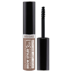 Гель для бровей LUXVISAGE Гель-корректор для бровей с микрофиброй Brow Styler 3 in 1