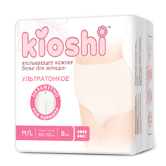Менструальные трусы KIOSHI Трусики для женщин ультратонкие впитывающие M/L