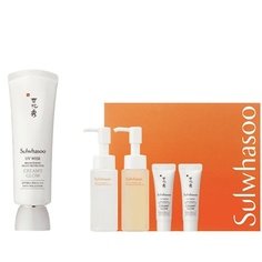Набор для путешествий SULHWASOO Набор с солнцезащитным кремом UV WISE BRIGHTENING MULTI PROTECTOR NO.1 CREAMY GLOW SET
