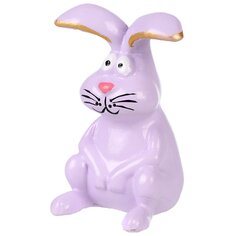 Фигурка декоративная гипс, Братец Кролик малый, 6.5х7х10 см, сиреневая, 28 2890 0004