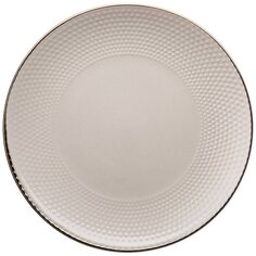 Тарелка обеденная, керамика, 24 см, круглая, Графика, Lefard, серый графит
