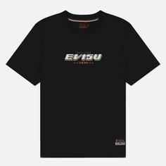 Мужская футболка Evisu Hanafuda Daruma Printed, цвет чёрный