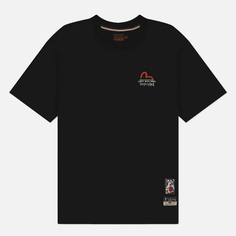 Мужская футболка Evisu Hanafuda Kamon Foil Printed, цвет чёрный