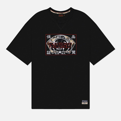 Мужская футболка Evisu Godhead Brocade Applique & Evisu Embroidery, цвет чёрный