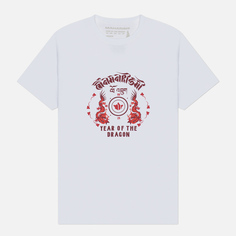 Мужская футболка maharishi x Tashi Mannox Dragon Anniversary, цвет белый