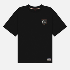 Мужская футболка Evisu Seagull Embroidery Pocket, цвет чёрный