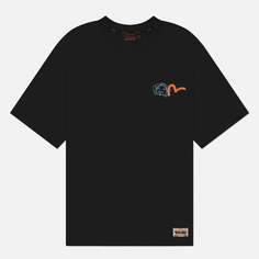 Мужская футболка Evisu Godhead Polariod Print, цвет чёрный