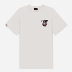 Женская футболка Evisu Daruma Embroidered Badge Boyfriend, цвет белый