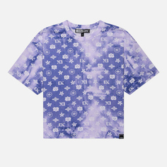 Женская футболка Evisu Evisukuro Printed Monogram Tie Dye, цвет фиолетовый