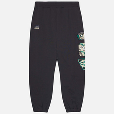 Мужские брюки Evisu Multi-Hanafuda Patches Printed, цвет серый