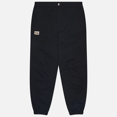 Мужские брюки Evisu Seagull & Kamon Applique 3D Cut Joggers, цвет чёрный