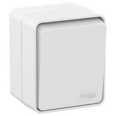 Выключатели накладные выключатель 1-клавишный Atlas Design Profi54 белый Schneider Electric