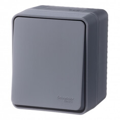 Переключатели накладные переключатель 1-клавишный Atlas Design Profi54 антрацит Schneider Electric
