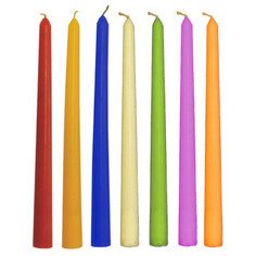 Свечи античные и витые свеча Античная 24х2,5см микс цвета 7ч/г без аромата