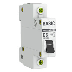 Автоматы защиты выключатель автоматический EKF Basic 1Р 6А С ВА47-29 4.5кА