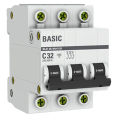 Автоматы защиты выключатель автоматический EKF Basic 3Р 32А С ВА47-29 4.5кА