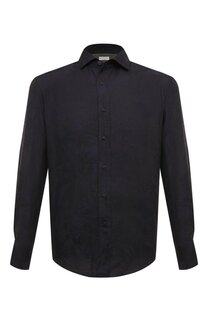 Рубашка из хлопка и льна Brunello Cucinelli