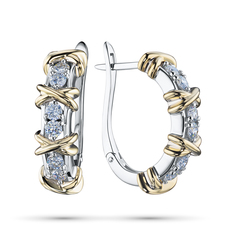 Серьги из желтого золота э4812сг07156100_white ЭПЛ Даймонд