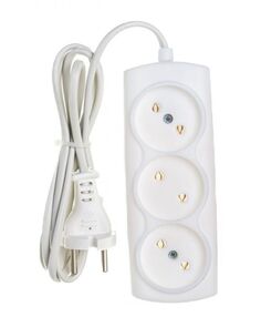 Удлинитель Старт С/УД 3x1 ШВВП/Р16-010 колодка на 3 розетки, 1,5 м, провод ШВВП с сечением 2х0,75 мм2, 1300 Вт. , 6 А, негорючий, ударопрочный РР-плас