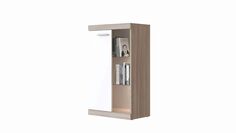 Шкаф однодверный со стеклом Linn, цвет Ясень Шимо,Белый Home