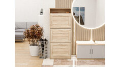 Тумба для обуви Istra 3 ящика, цвет Сонома Home