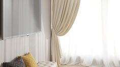 Штора Blackout Glossy 2 0, цвет экрю Аскона