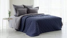 Покрывало хлопковое Askona Home, цвет синий топаз Аскона