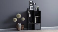 Стеллаж Scout 6 секций, цвет Графит Home