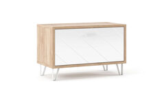 Тумба однодверная Agira, цвет Гикори кингстон,Белый блеск Home
