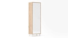 Шкаф однодверный Agira, цвет Гикори кингстон,Белый блеск Home
