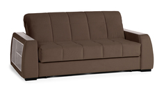 Прямой диван Domo Pro c полками цвет Ясень, стежка квадрат