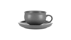 Чашка с блюдцем Happy Mummy, цвет серый Home