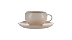 Чашка с блюдцем Less Matt, цвет Apricot Home