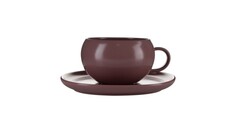 Чашка с блюдцем Less Matt, цвет Purple Home
