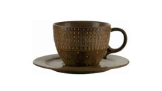 Чашка с блюдцем Quaint Village, цвет Matt Brown Home