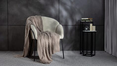 Вязаный плед Universal (амфора), цвет кремовый Аскона