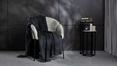 Вязаный плед Universal (амфора), цвет серый меланж Аскона