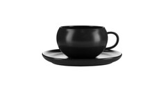 Чашка с блюдцем Less Matt, цвет Dark Brown Home