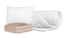 Комплект Одеяло Beat , Подушка Sky , Комплект постельного белья Comfort Cotton, цвет Льняной Аскона