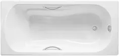 Ванна чугунная Delice Haiti Luxe DLR230636R-AS 150x80 см, с отверстиями под ручки, антискользящим покрытием, белый