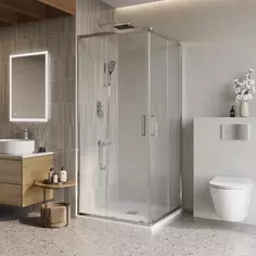 Душевой уголок BelBagno Luce LUCE-A-2-80-C-Cr 80x80 см, профиль хром, стекло прозрачное