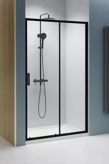 Душевая дверь Radaway Premium Pro Black DWJ 150R 1014150-54-01R профиль черный матовый, стекло прозрачное