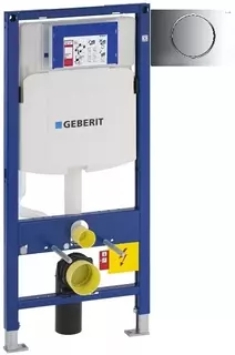 Инсталляция для унитаза Geberit Duofix Sigma 10 111.300.00.5 + 111.815.00.1 + 115.758.KH.5 с кнопкой смыва, хром/матовый хром/хром
