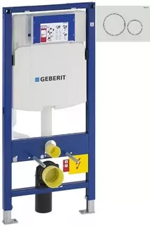 Инсталляция для унитаза Geberit Duofix Sigma 20 111.300.00.5 + 111.815.00.1 + 115.882.01.1 с кнопкой смыва, белый матовый