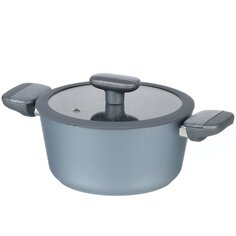 Кастрюля алюминий, антипригарное покрытие, 2.6 л, с крышкой, крышка стекло, круглая, Atmosphere, Breeze, AT-K3859, индукция Atmosphere®