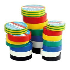 Изолента ПВХ, 15 мм, мультиколор, 10 м, 5 шт, Smartbuy, SBE-IT-15-10-mix
