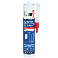 Герметик силикон-акриловый, для окон и дверей, KUDO, Proff, SMS-291, 280 мл, белый